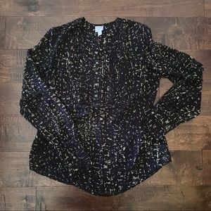 Converse Small Marled Tan and Black Blouse